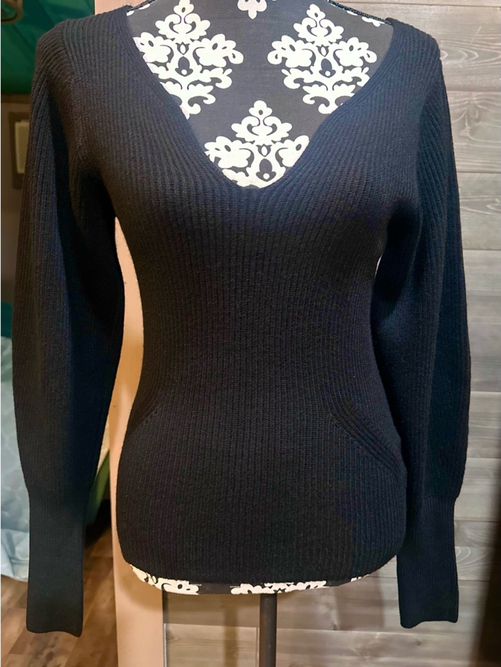 Philosophy Classic Black V-Neck Women's Sweater